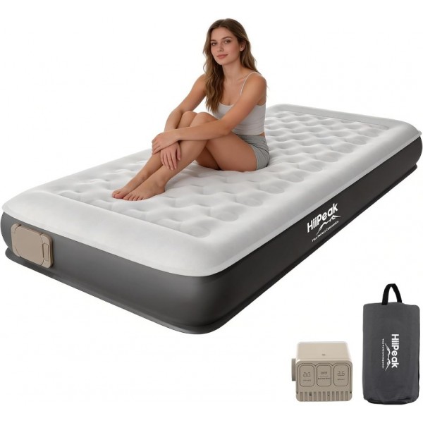 HiiPeak 8.6inch Twin Air Mattress with Built-in Pump Inflates in 2 Minutes