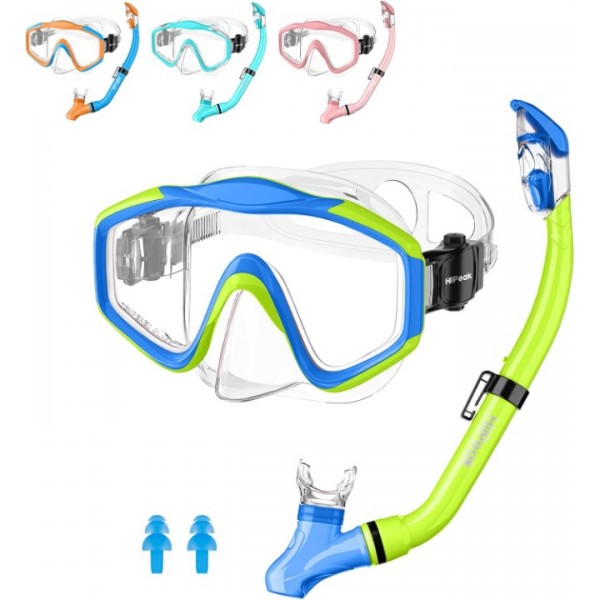HiiPeak Kids Snorkel Set, Dry Top Snorkel Mask Sno...