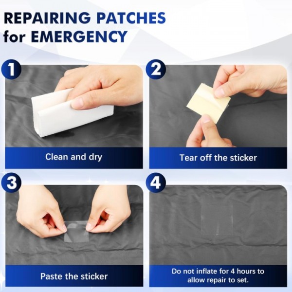 HiiPeak Inflatable Seat Cushion, Lightweight Compact Stadium Seat Pad Camping Air Seat Cushion for Airplane Travel Bleachers Backpacking Hiking Office Car Sports Events Concert (Gray)